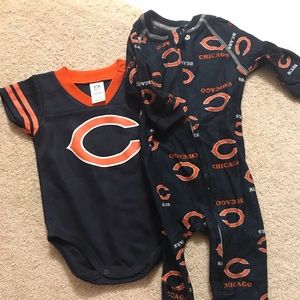 3-6 months baby Chicago Bears pajamas & onesie
